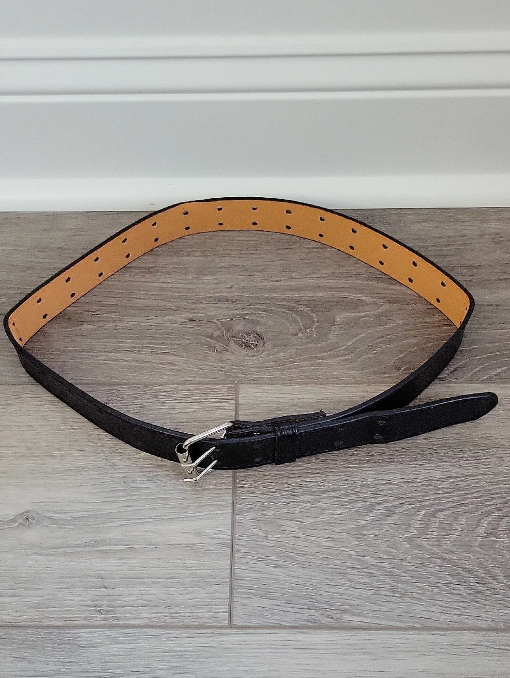 Barbados Genuine Leather Black Belt Size Medium [ 34-36 ]